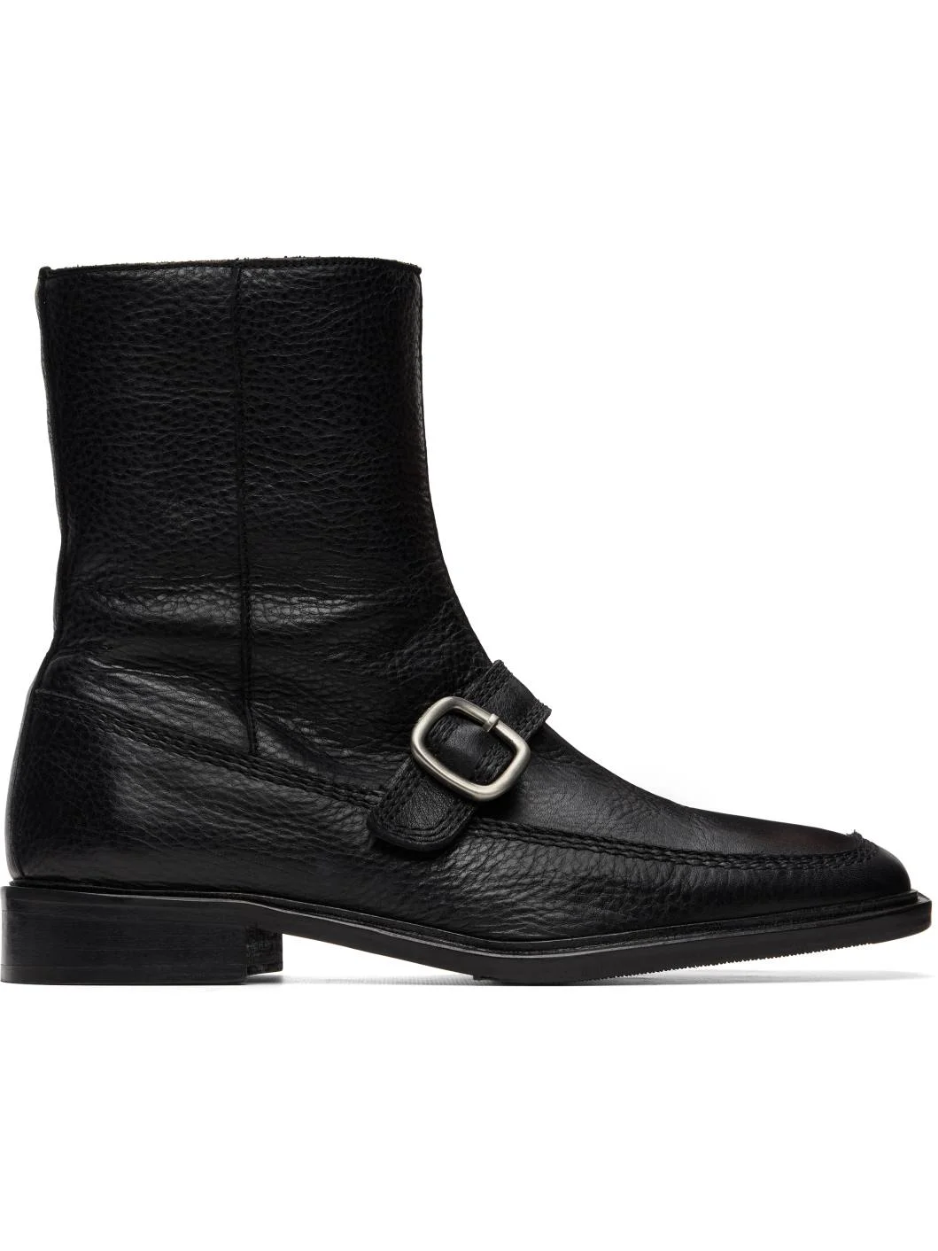 Black Bernat Buckle Boots - 1