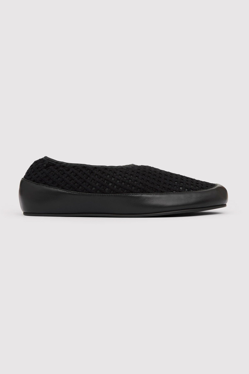 Cotton Grid Flats - Black 1