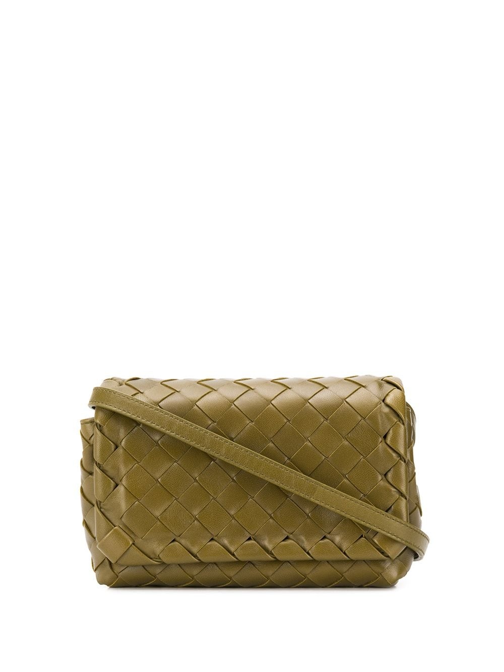 Intrecciato weave mini crossbody bag - 1