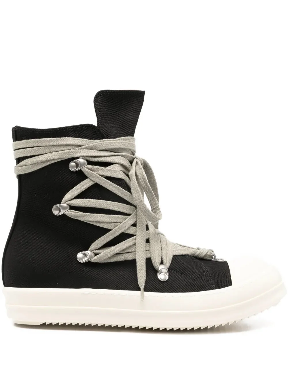DENIM MEGALACE SNEAKS - BLACK/MILK/MILK - 1