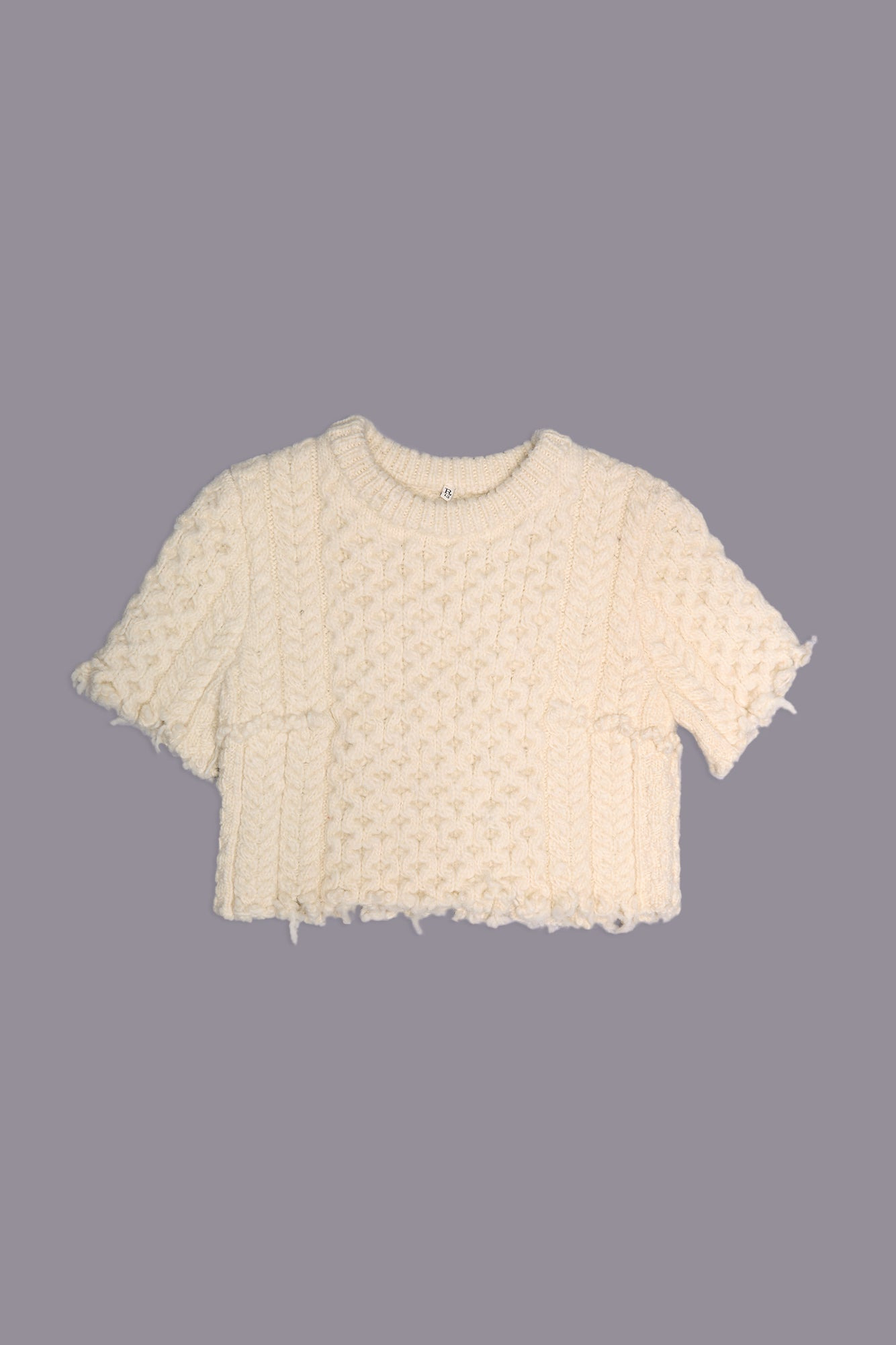 CUT-OFF SHRUNKEN FISHERMAN SWEATER - 3