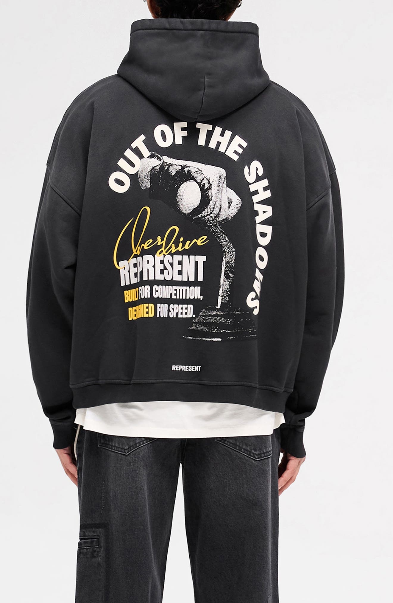 Represent Out of The Shadows Graphic Hoodie in Vintage Black at Nordstrom - 2