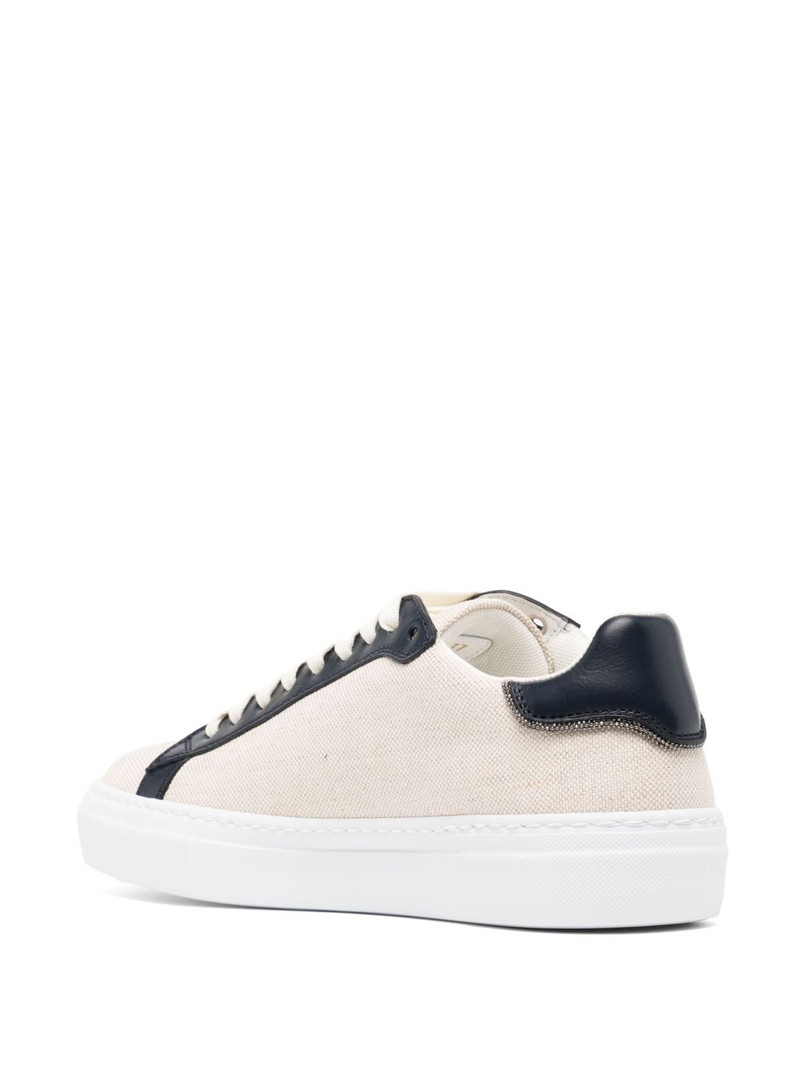 canvas leather sneakers 3
