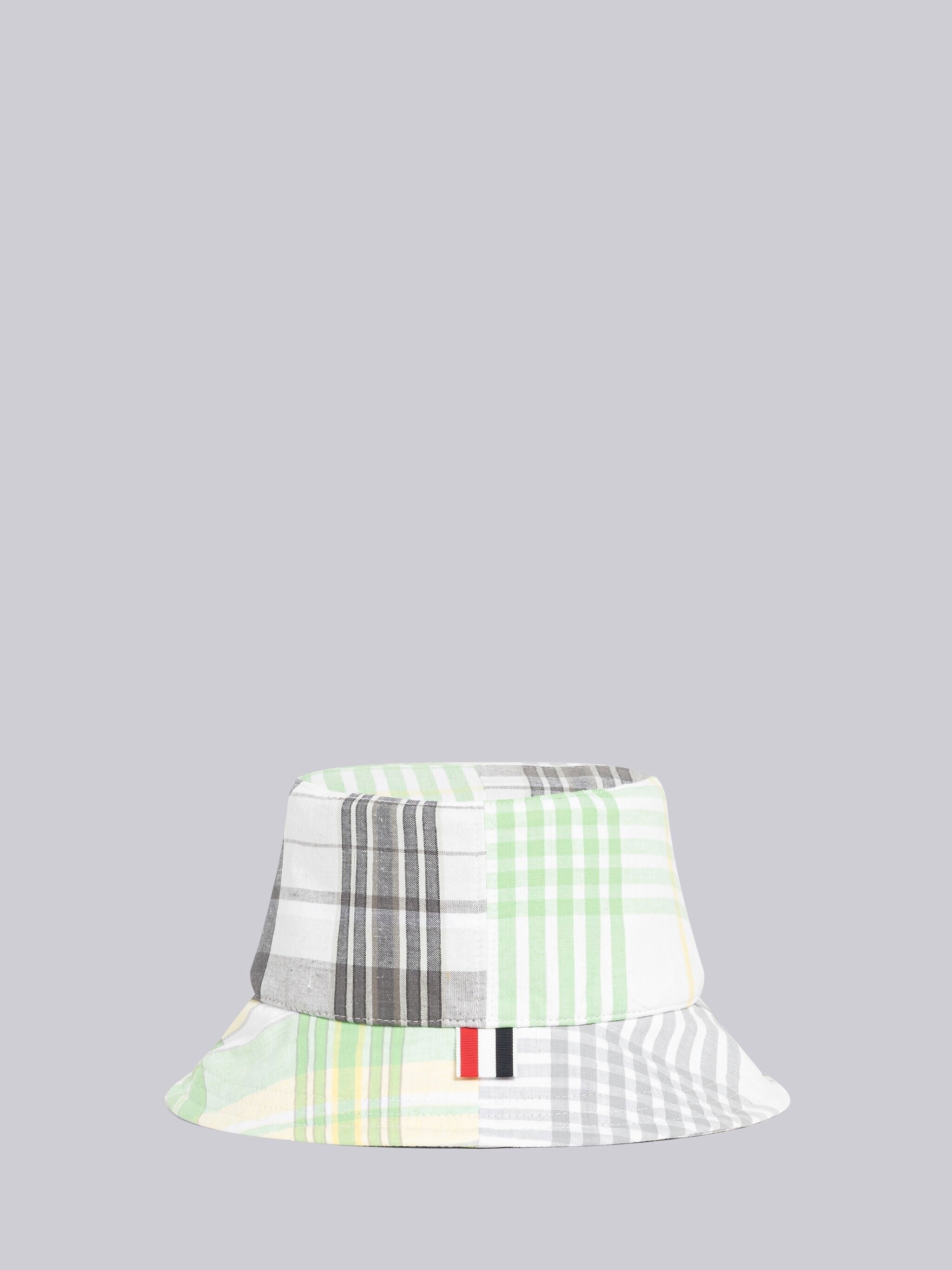 Thom Browne Fun-mix Hairline Check Madras Bucket Hat | REVERSIBLE