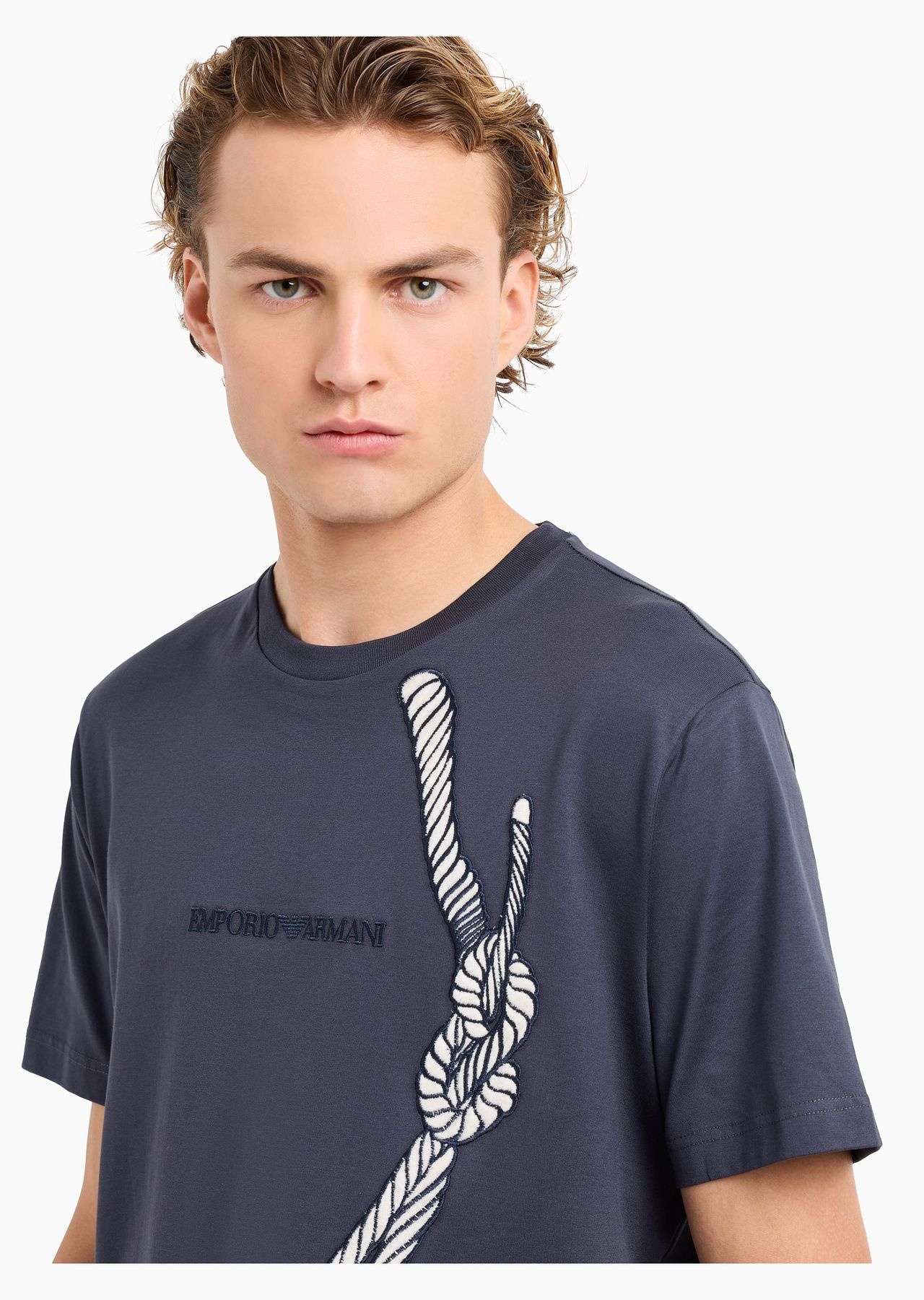 Jersey T-shirt with rope embroidery and ASV logo - 5