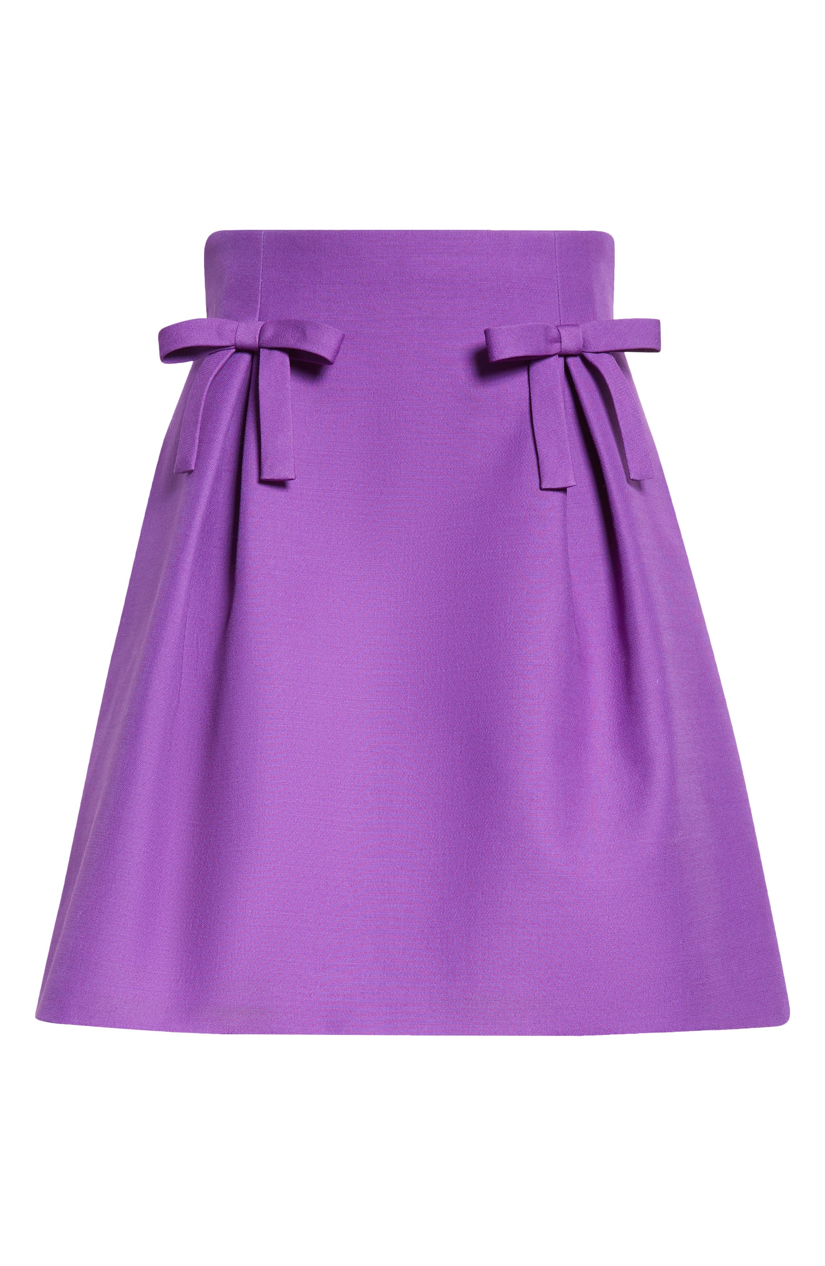 Valentino Garavani Bow Detail Crepe Couture Miniskirt in Orchid at Nordstrom - 6