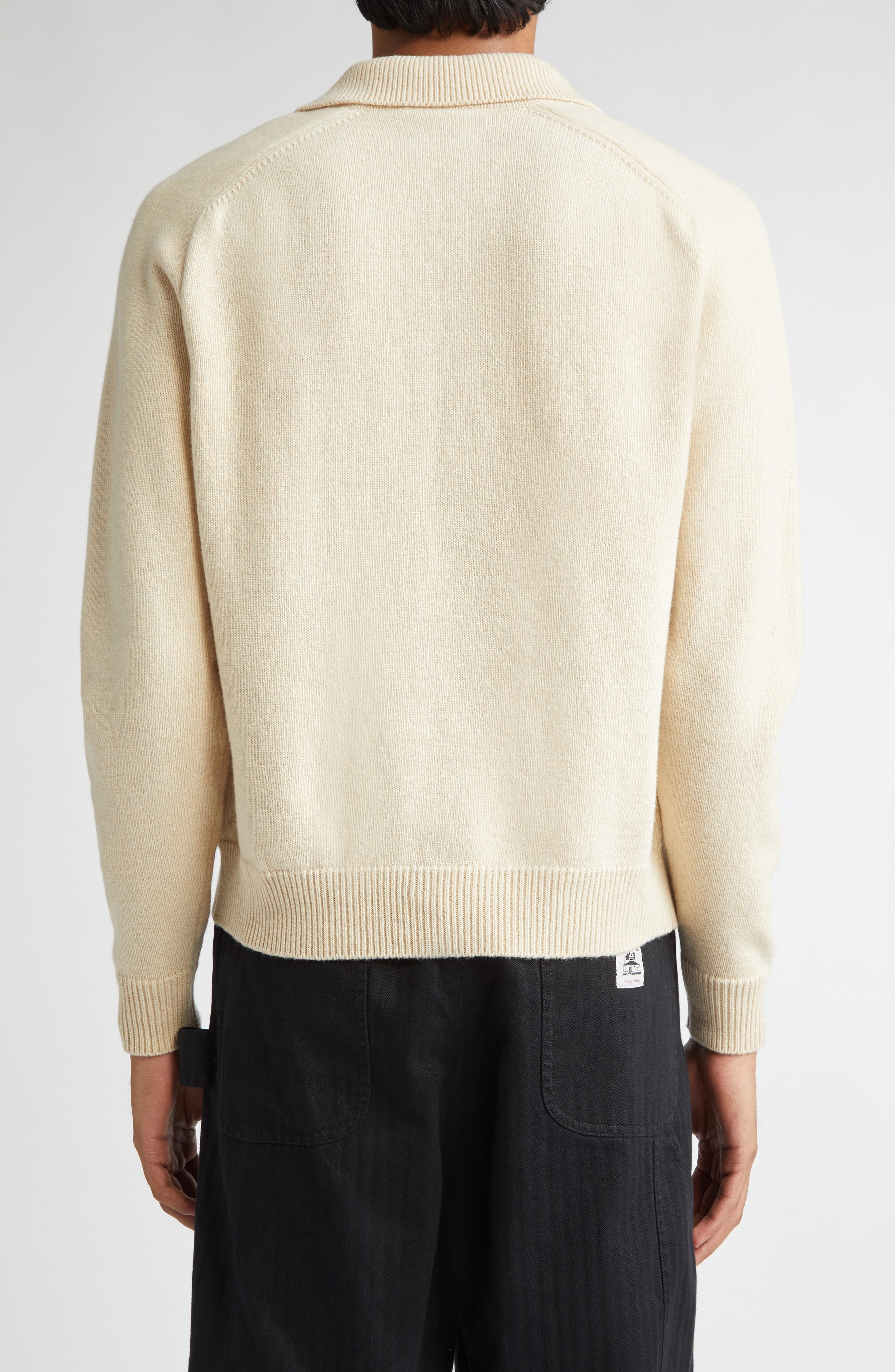 Bode Manhattan Wool Polo Sweater in Cream at Nordstrom - 3
