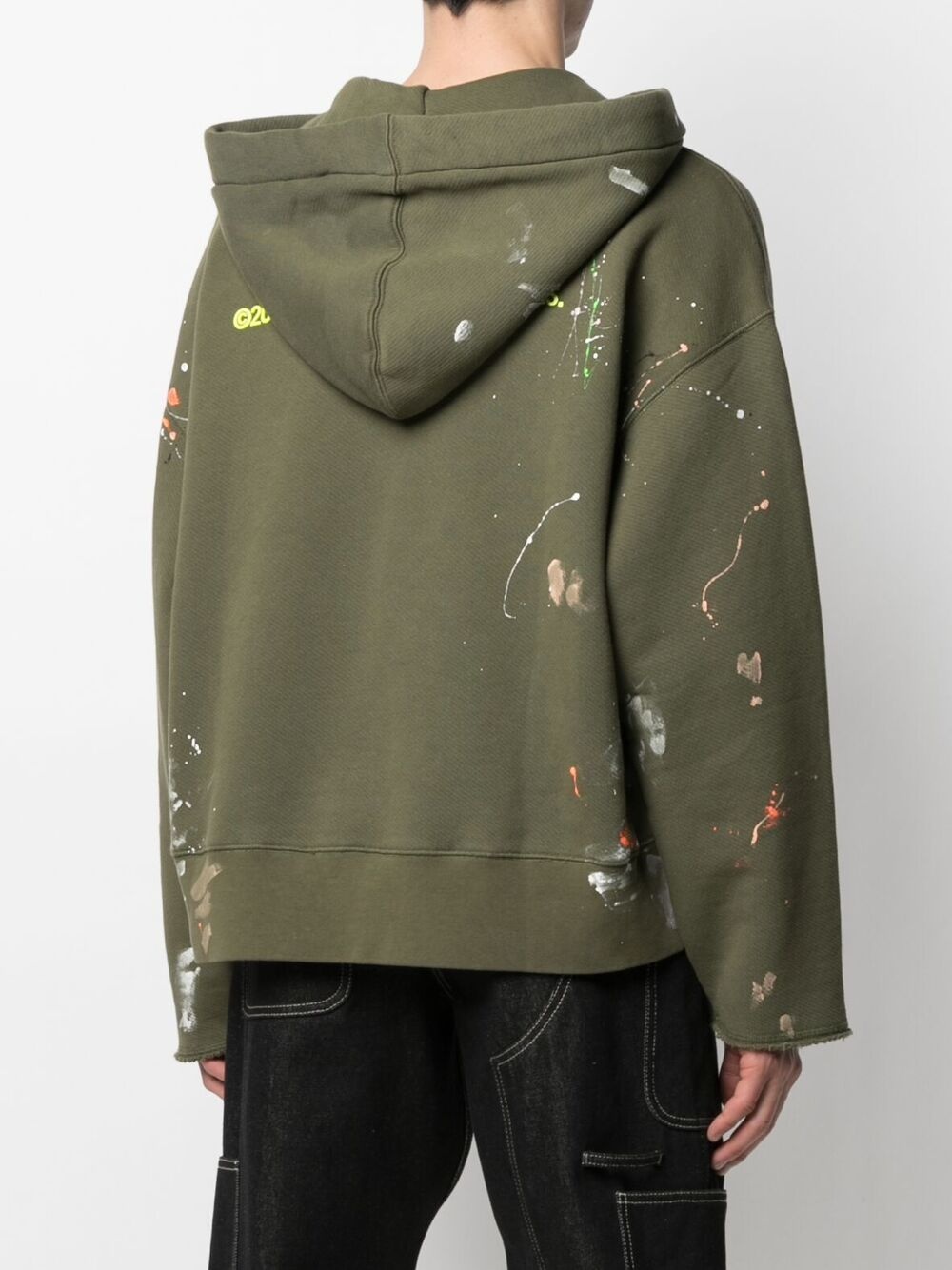 paint-splatter palm-print hoodie - 4