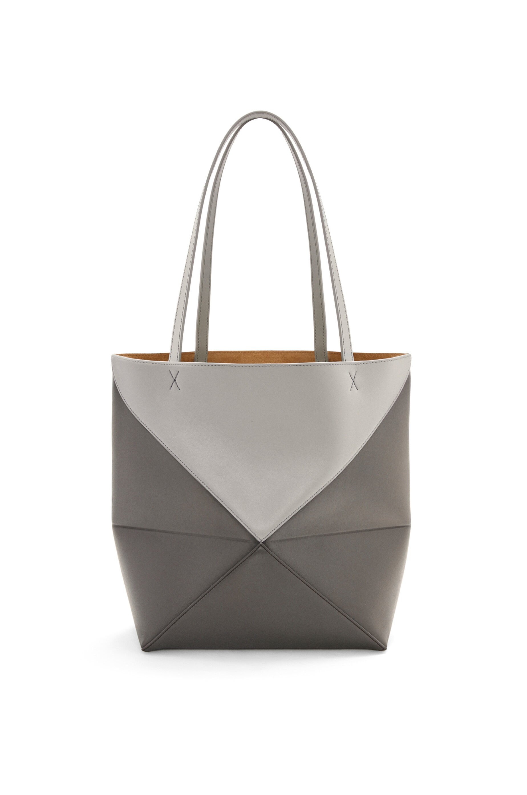 Puzzle Fold Tote in shiny calfskin - 7