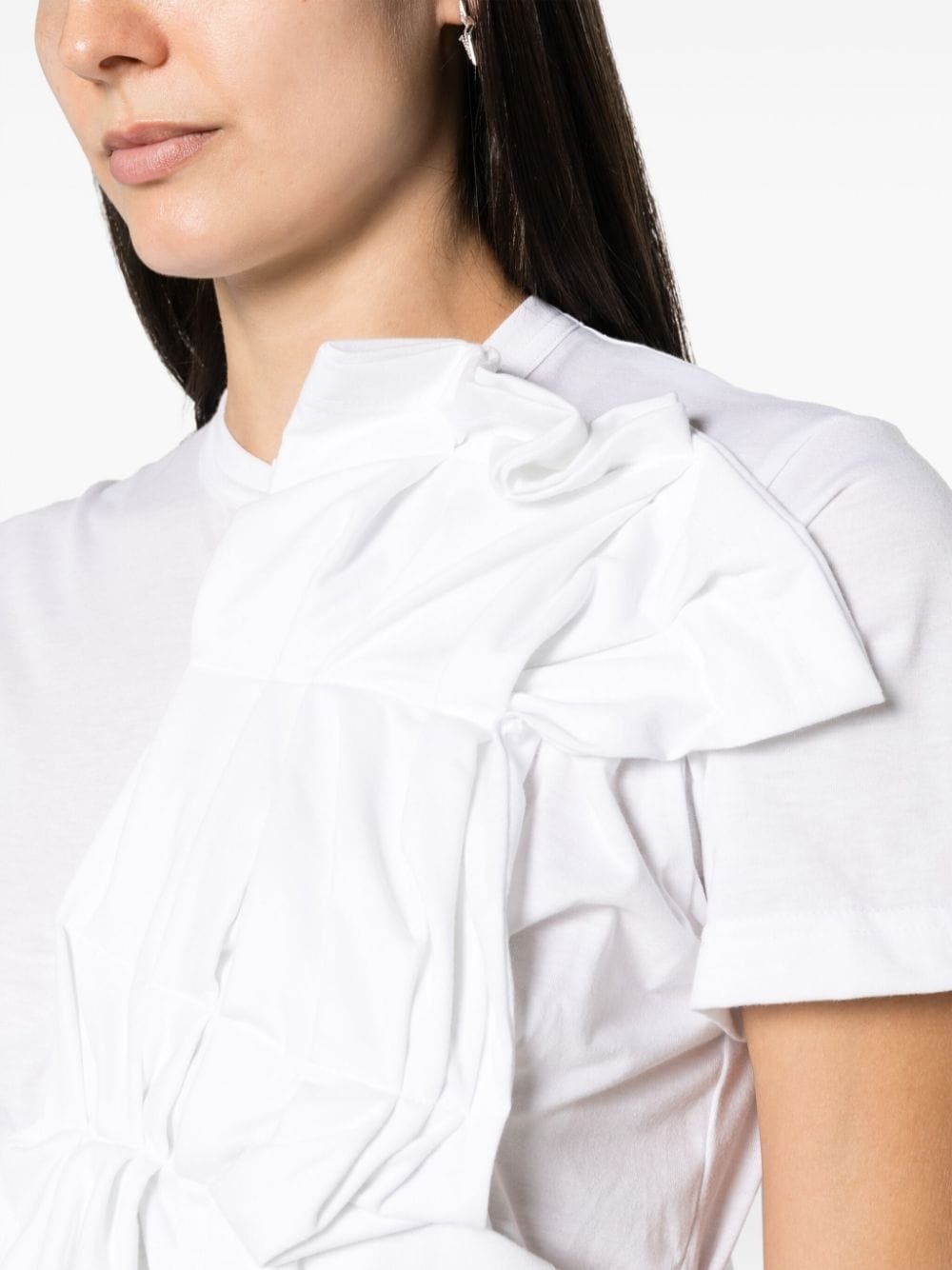 3D-detail cotton T-shirt - 5