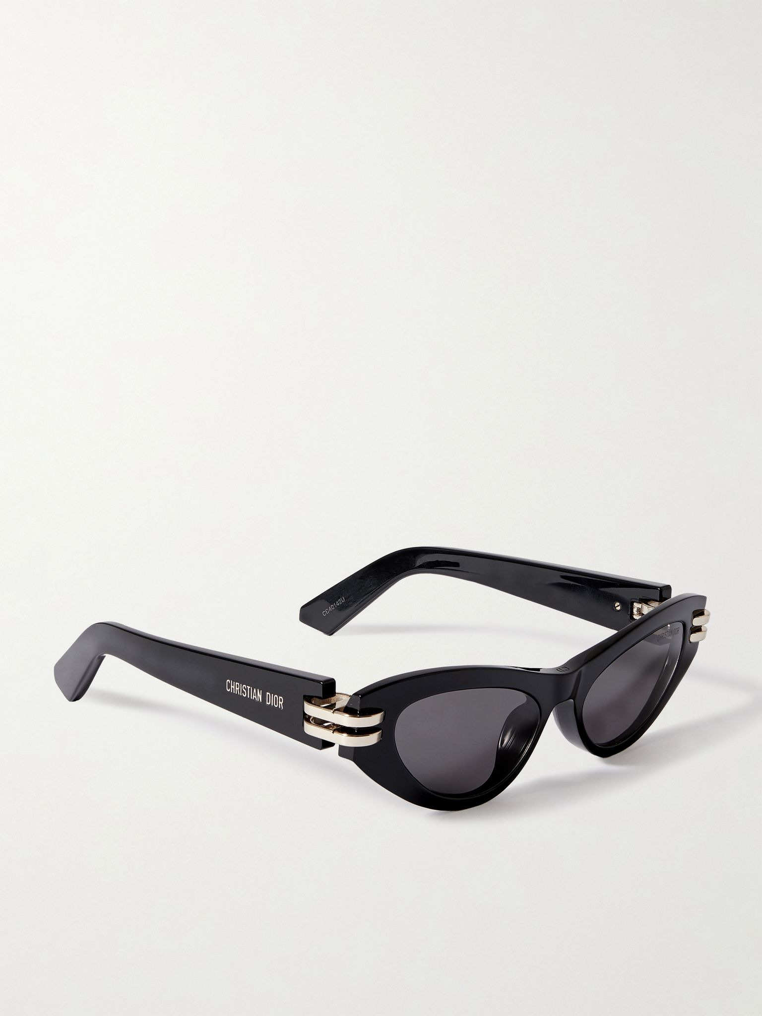 CDior B1U cat-eye acetate and gold-tone sunglasses Black - 3