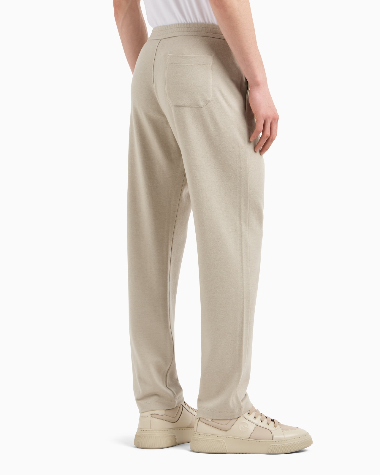 TROUSERS IN PURE CASHMERE JERSEY CLOTH - 3
