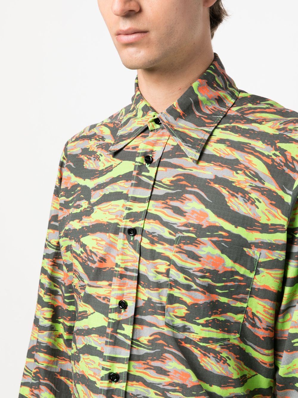zebra-print cotton shirt - 5