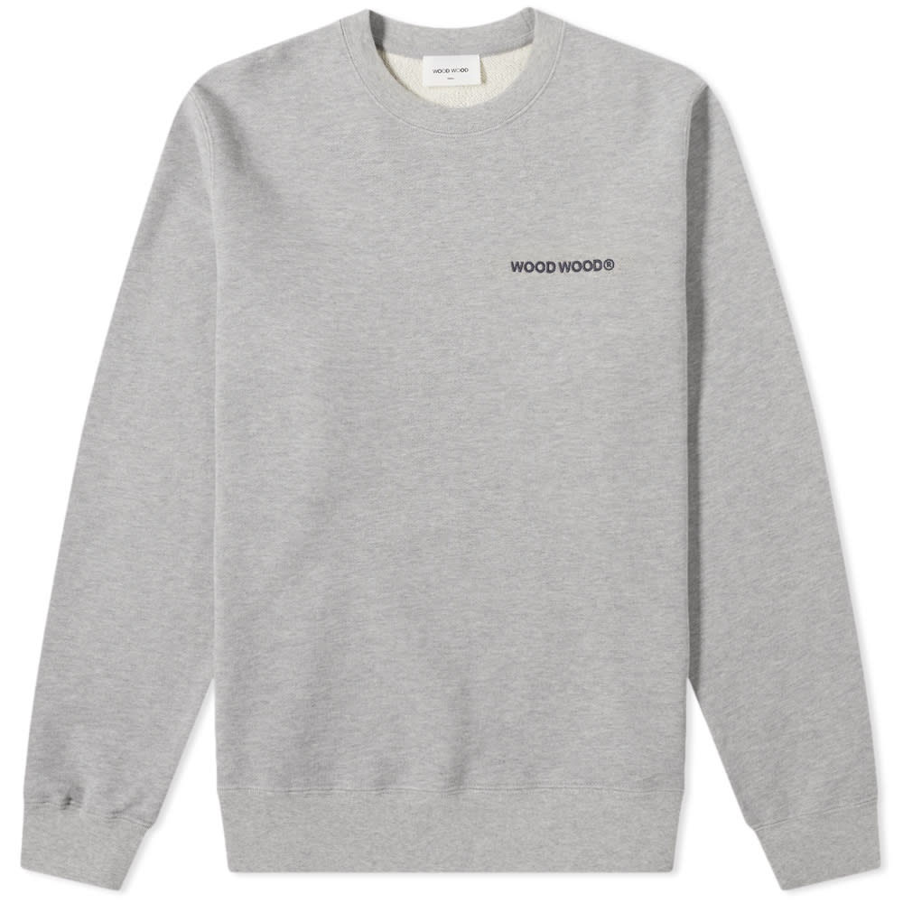 Wood Wood Hugh Logo Crew Sweat - 1