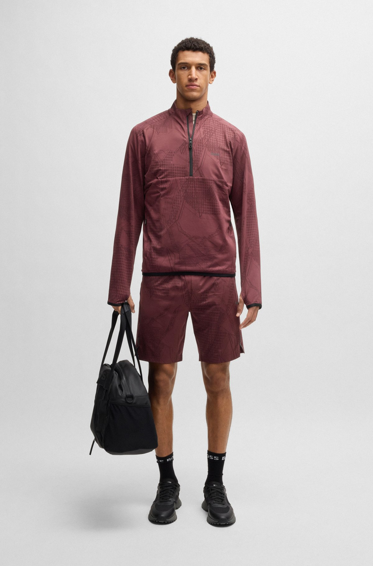 ACTIVE PATTERNED SHORTS IN FOUR-WAY STRETCH FABRIC - 4