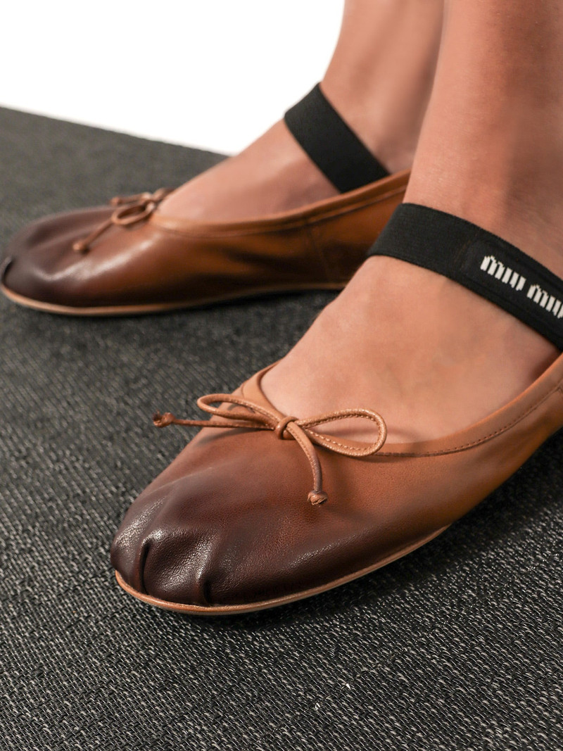 Miu Miu Leather Ballerinas outlook