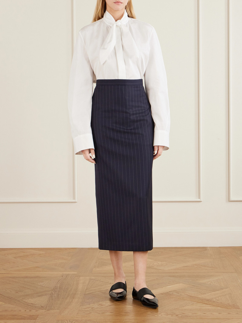 Givenchy Striped Wool Midi Skirt outlook
