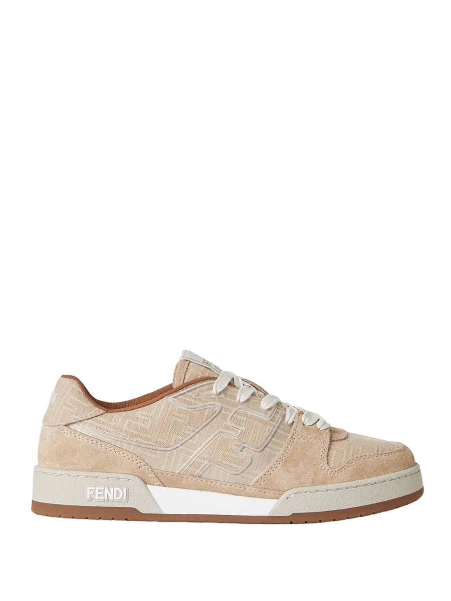 Fendi Match Low Top Sneakers In Jacquard Ff Shoes - 1