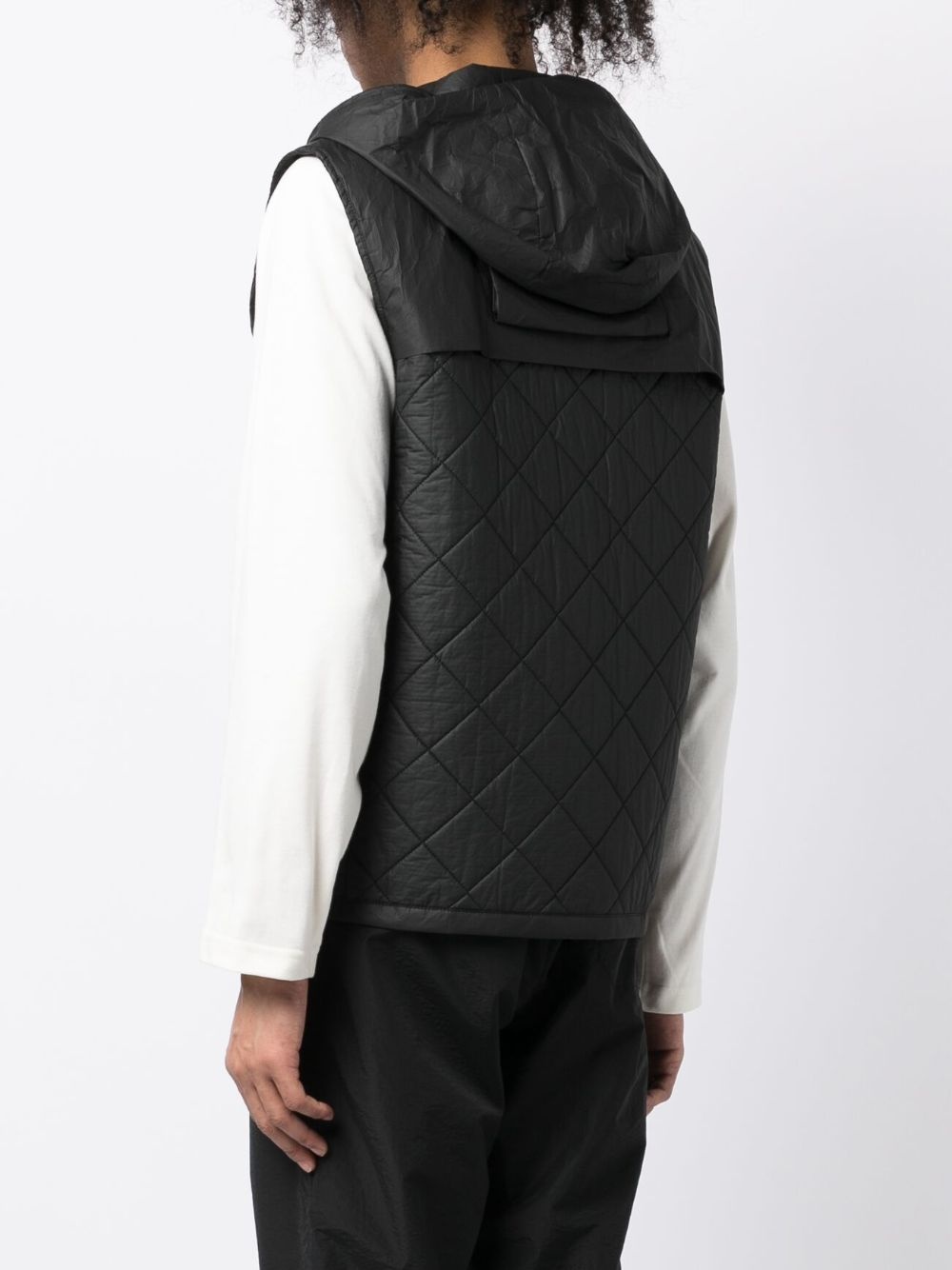 button-up quilted gilet - 4