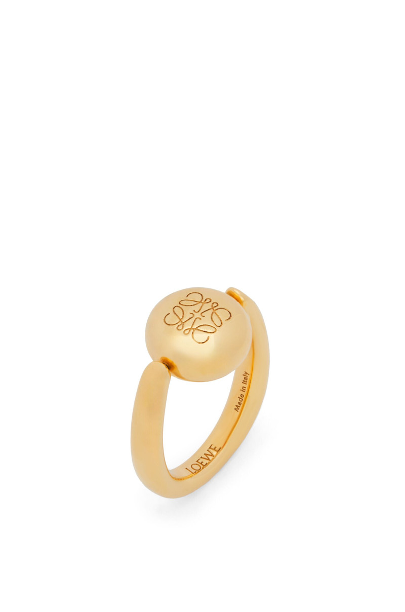 Anagram Pebble ring in sterling silver and crystals 5