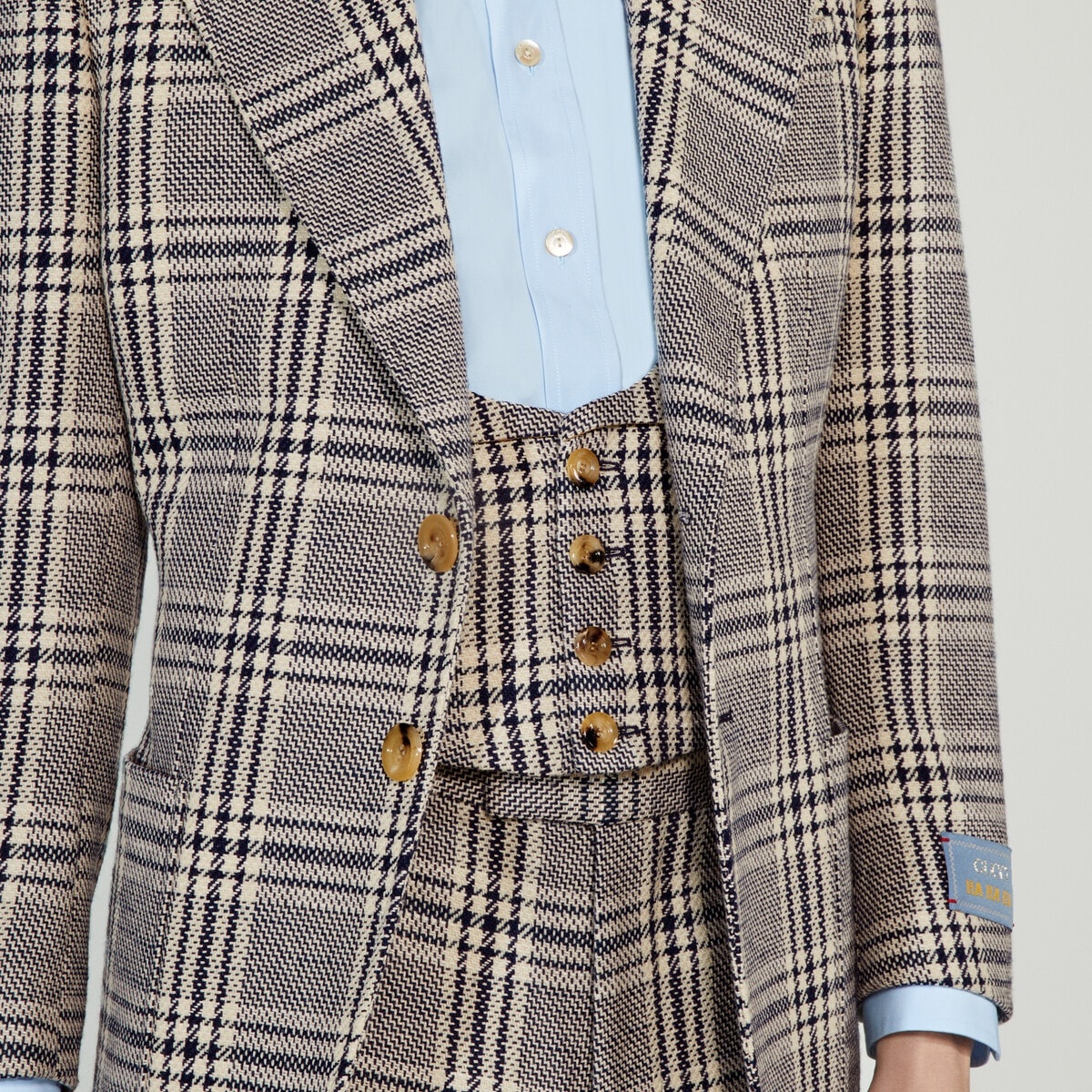 Gucci HA HA HA check vest - 3
