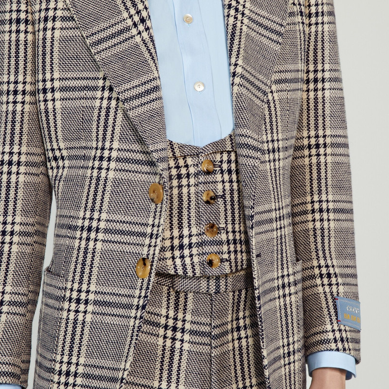 Gucci HA HA HA check vest 3