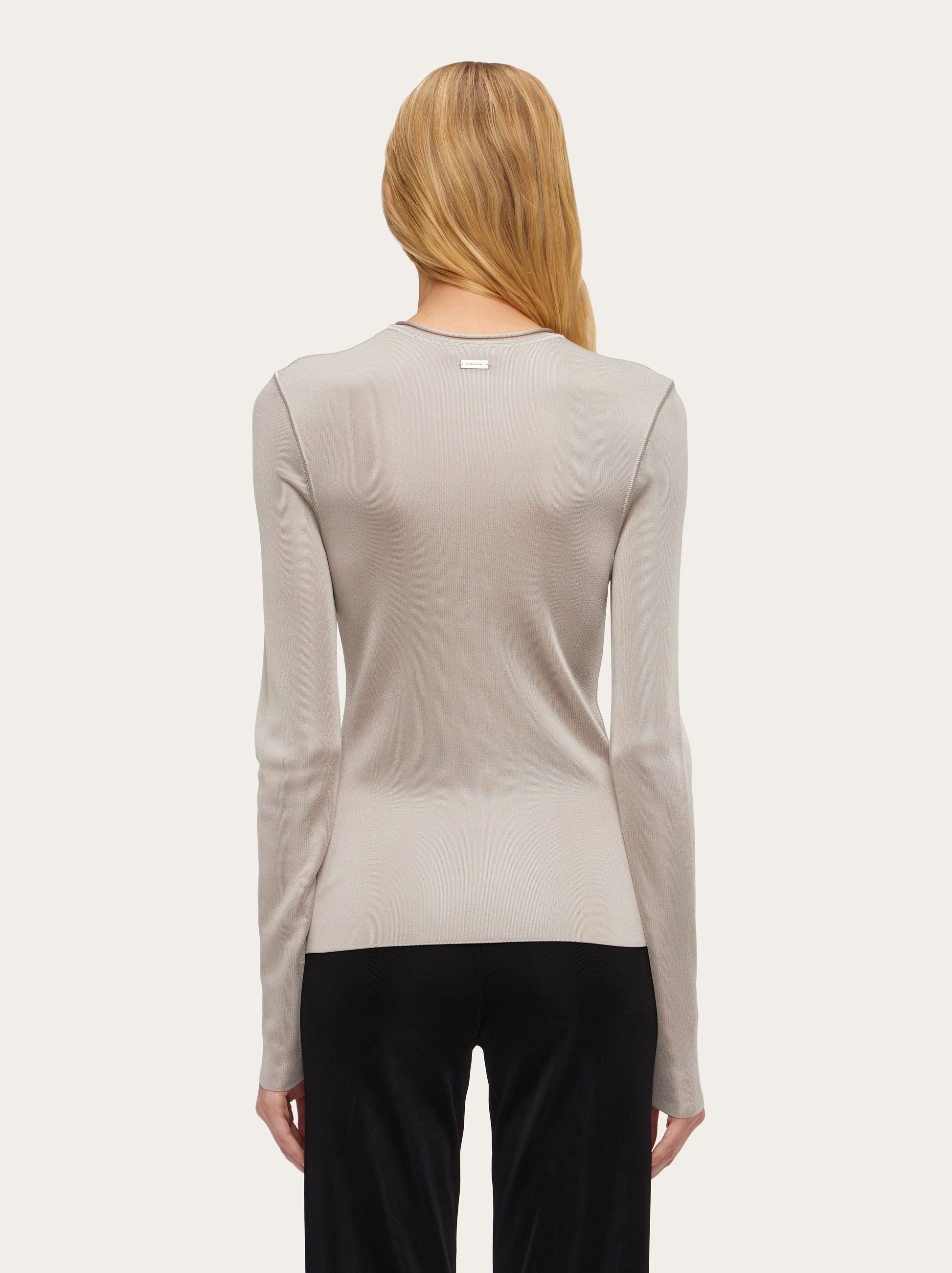 Long sleeved ribbed top - 3