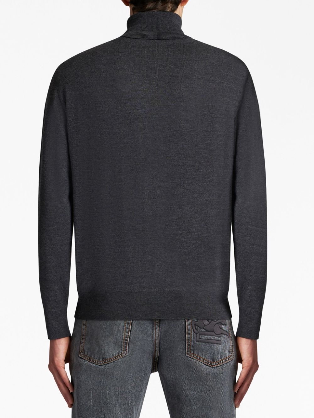 Pegaso-embroidered high-neck jumper - 3