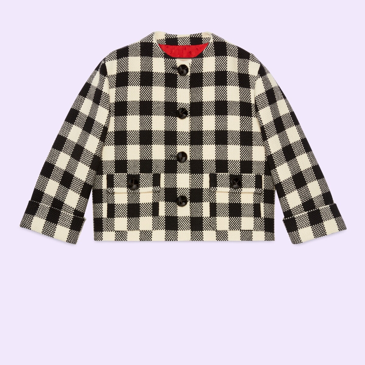 Gingham wool jacket - 1