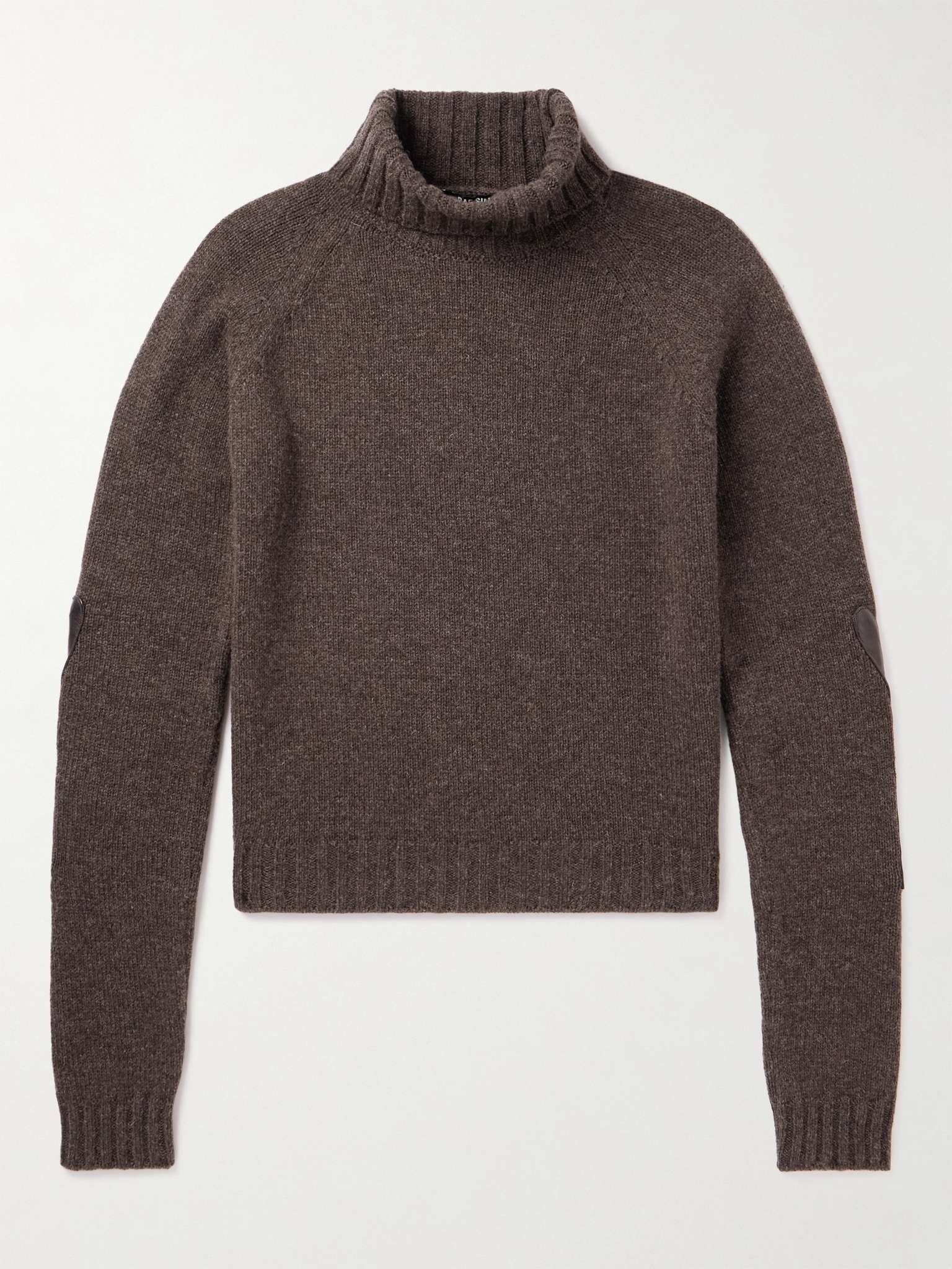 Appliquéd Turtleneck Wool Sweater - 1