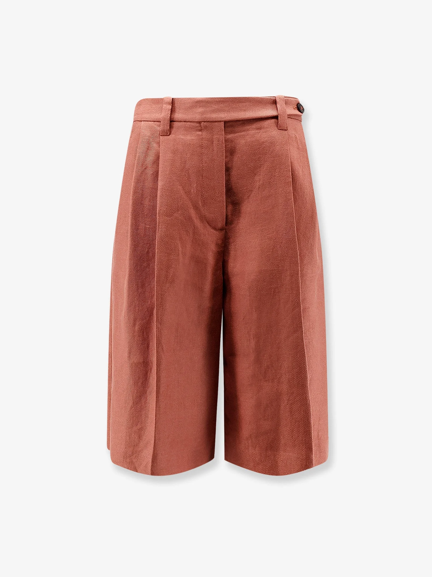 Brunello Cucinelli Women Linen Shorts With Monili Detail - 1