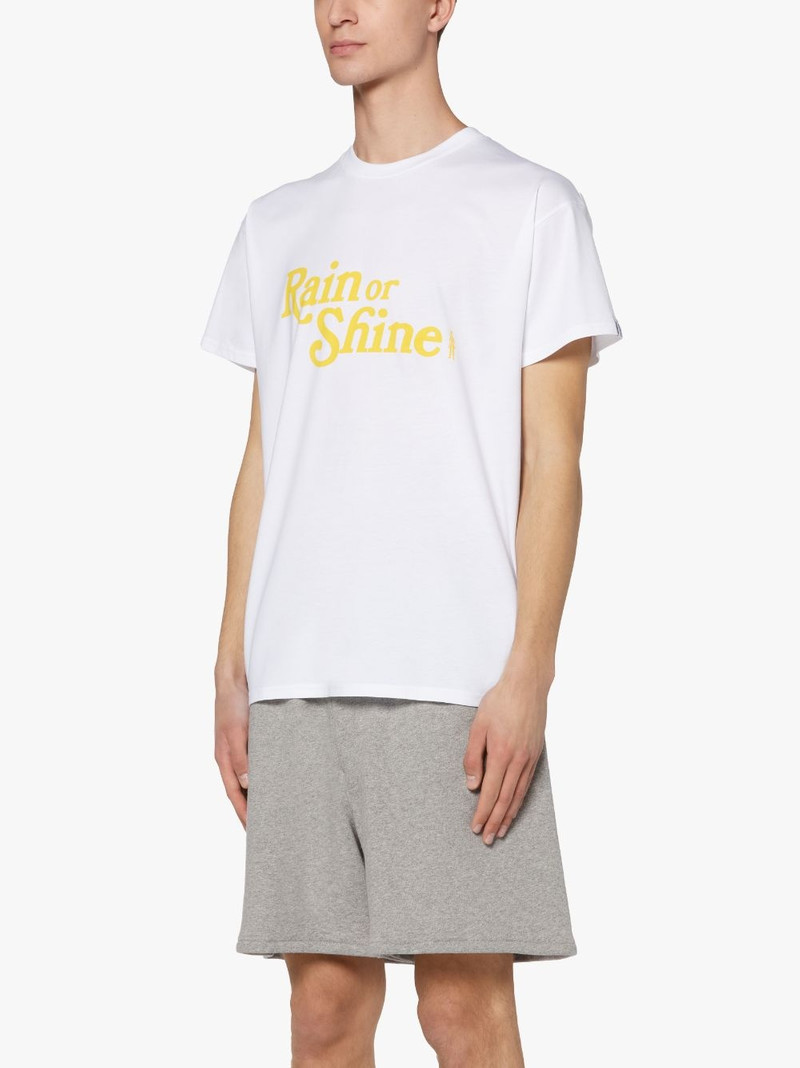 WHITE X YELLOW COTTON RAIN OR SHINE T-SHIRT 3