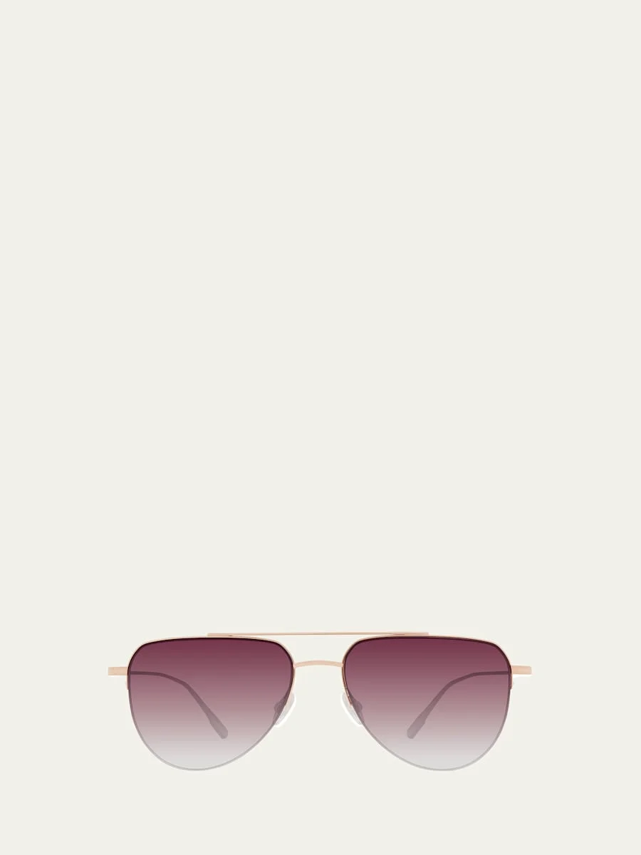 McNair 55mm Titanium Aviator Sunglasses - 1