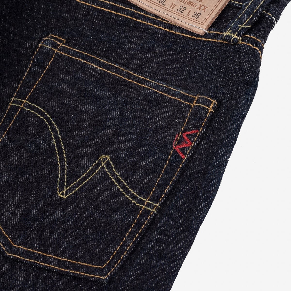 IH-888S-19L 19oz Left Hand Twill Selvedge Denim Medium/High Rise Tapered Cut Jeans - Indigo - 10