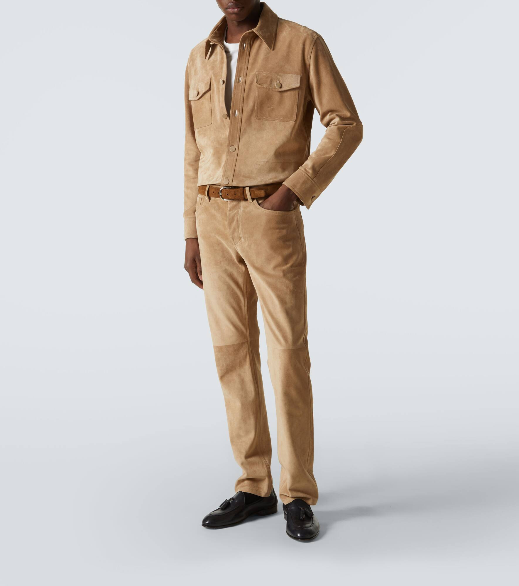 Anthony suede straight pants - 2