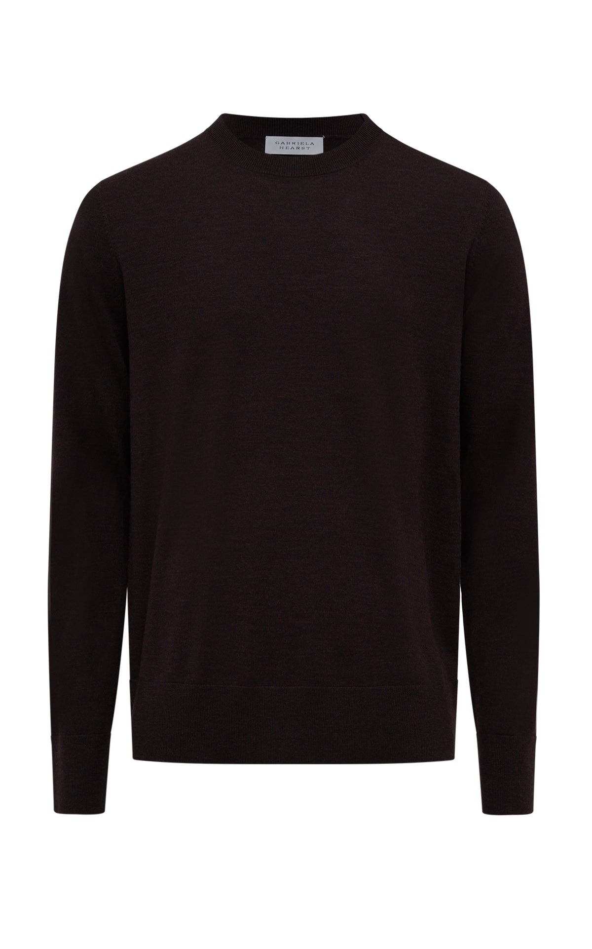 Palco Knit Crewneck in Chocolate Merino Wool - 1