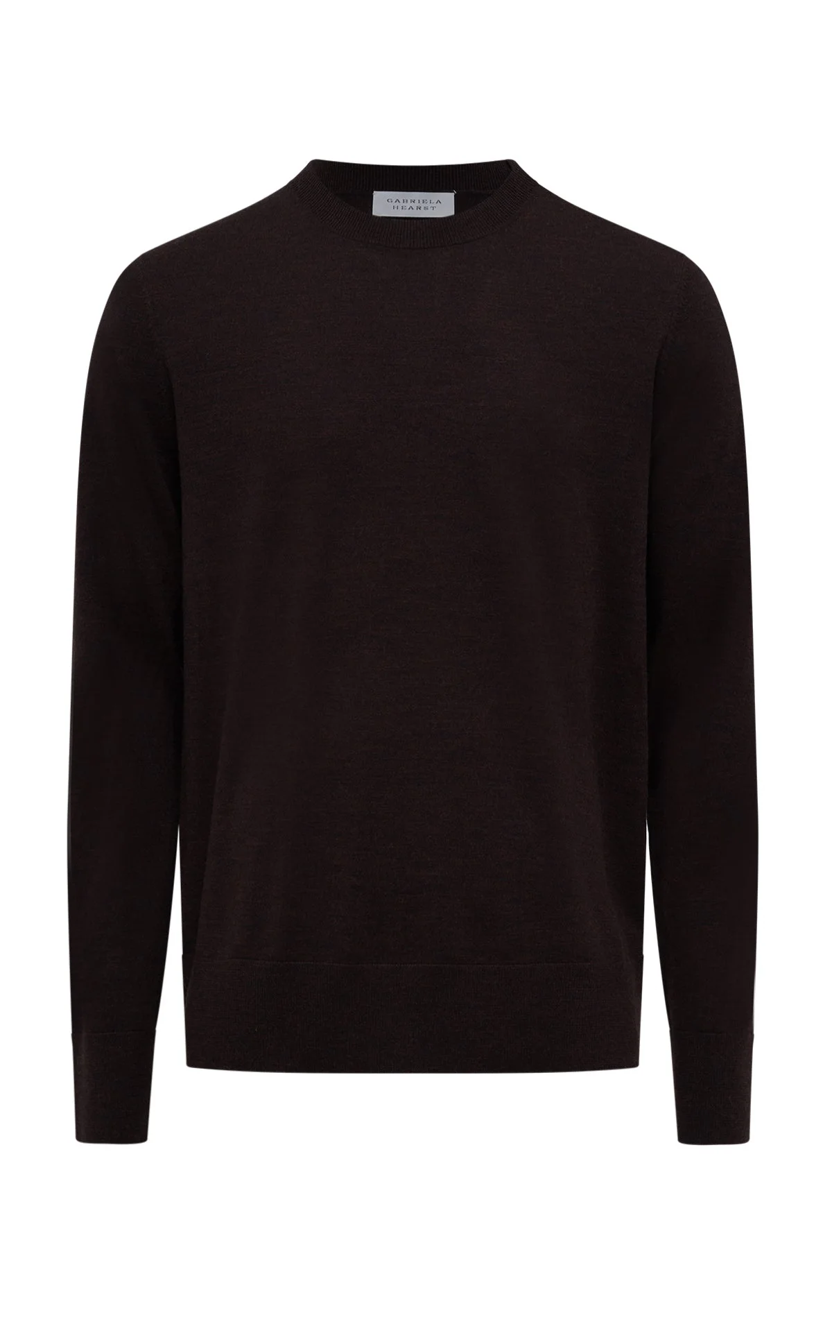 Palco Knit Crewneck in Chocolate Merino Wool - 1