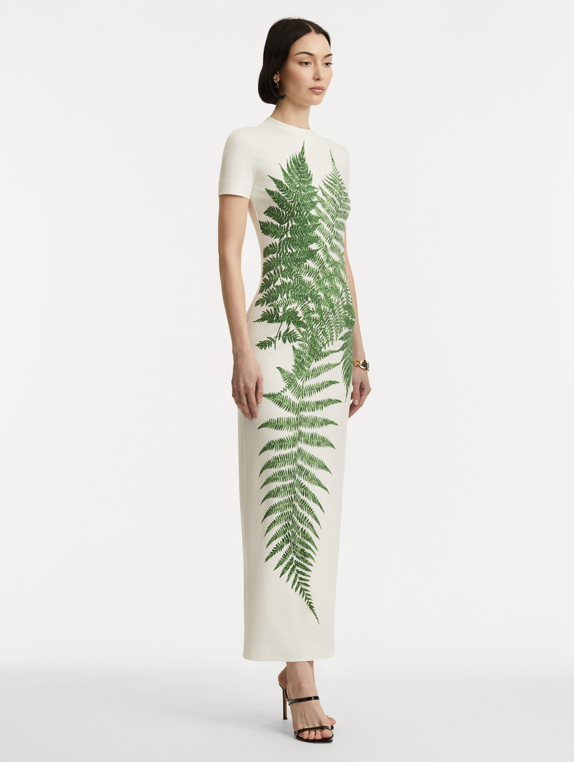 FERN PRINTED JERSEY DRESS - 4