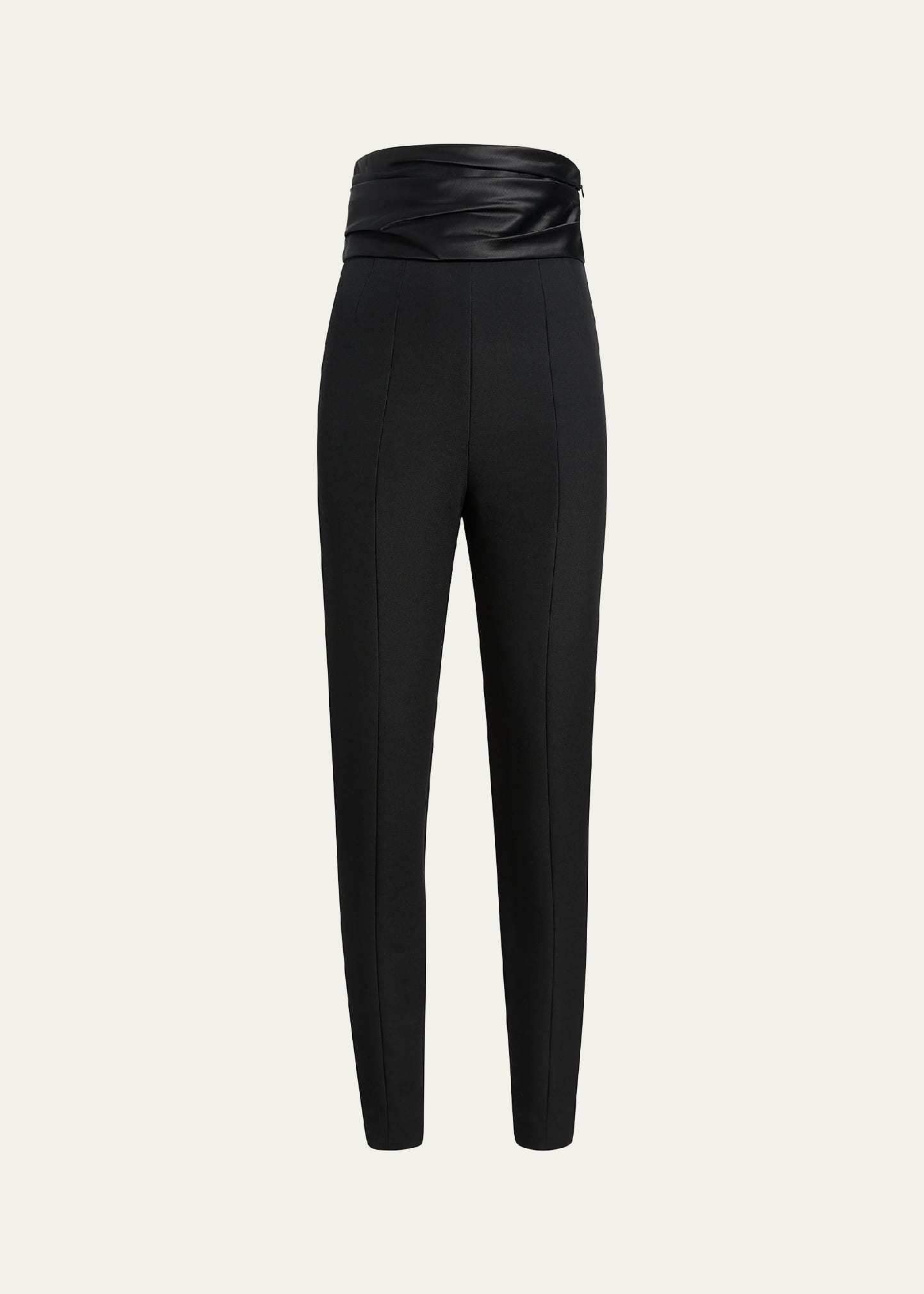 Lenro Ruched Waist Skinny Leg Pants - 1