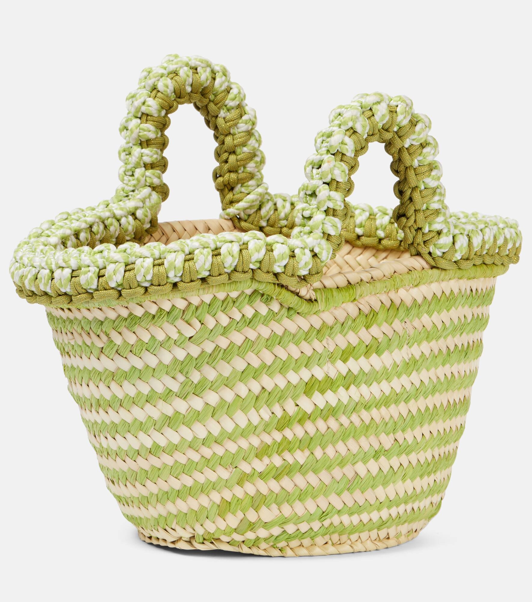 Dee Dee Small raffia tote bag - 4