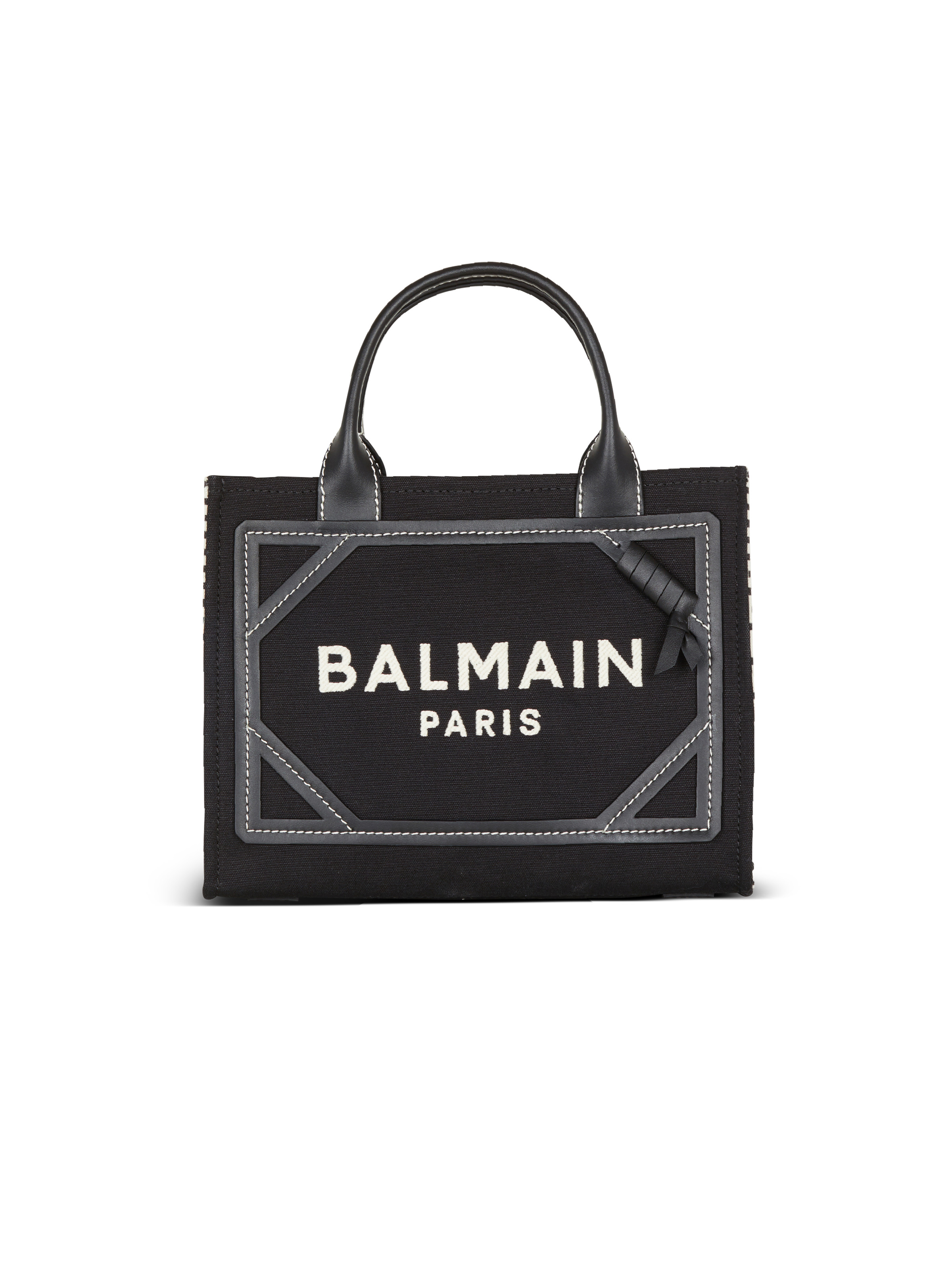 B-Army tote bag in monogrammed canvas and leather - 1