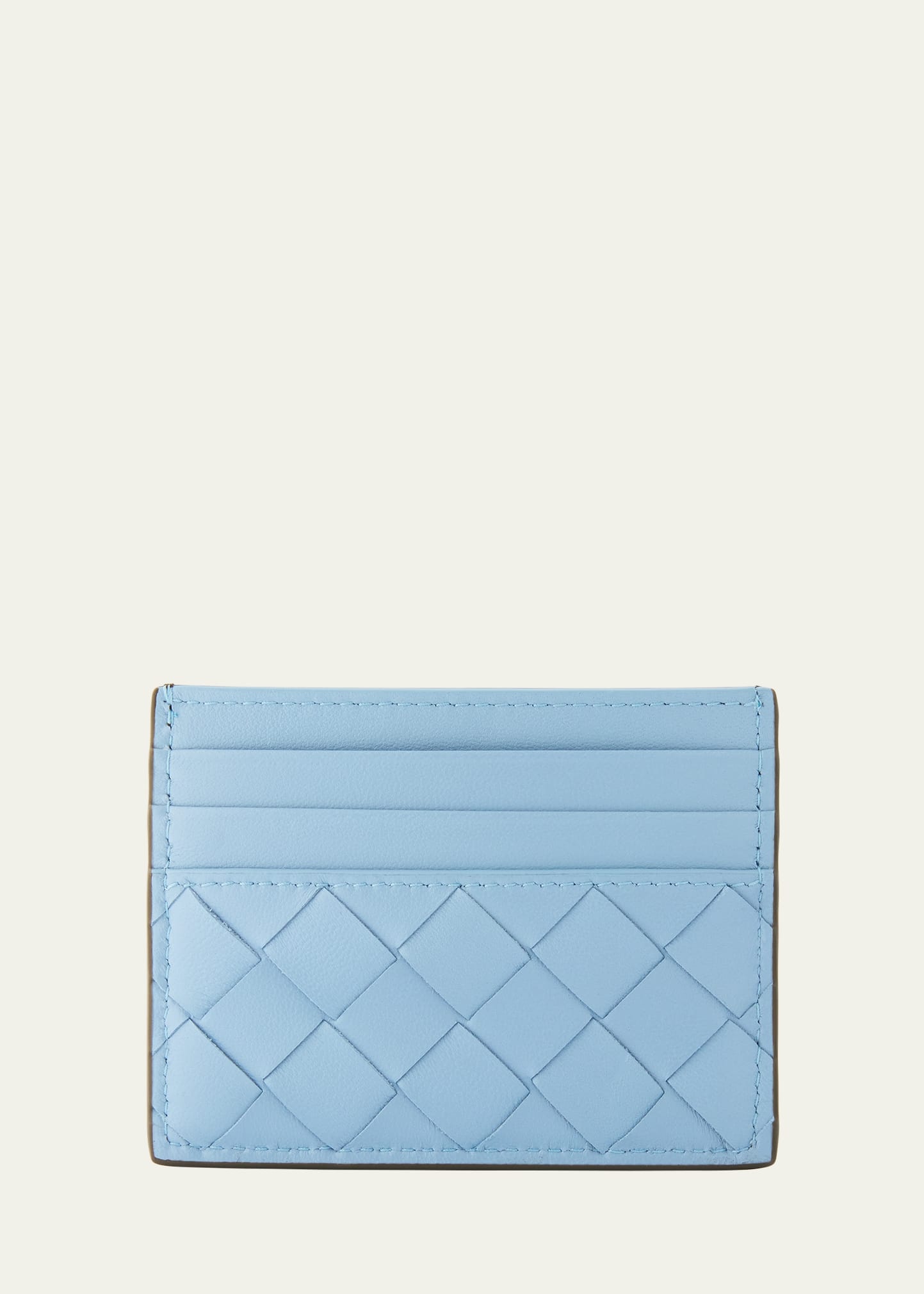 Intrecciato Leather Card Holder - 1