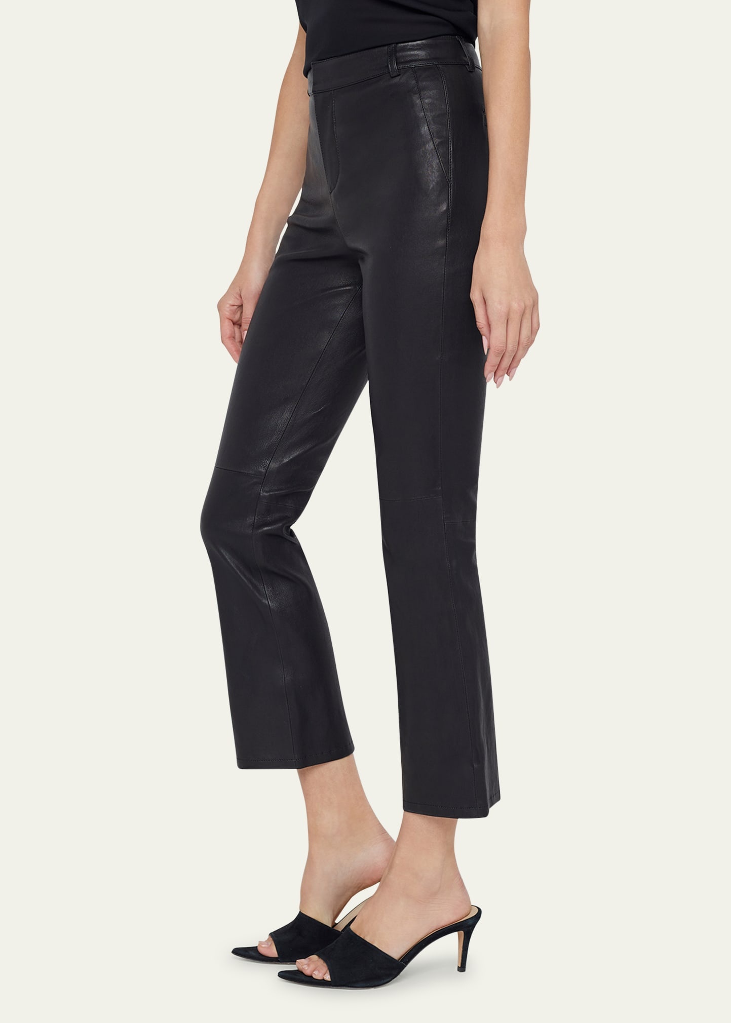 Ketra Baby Bootcut Leather Trousers - 4