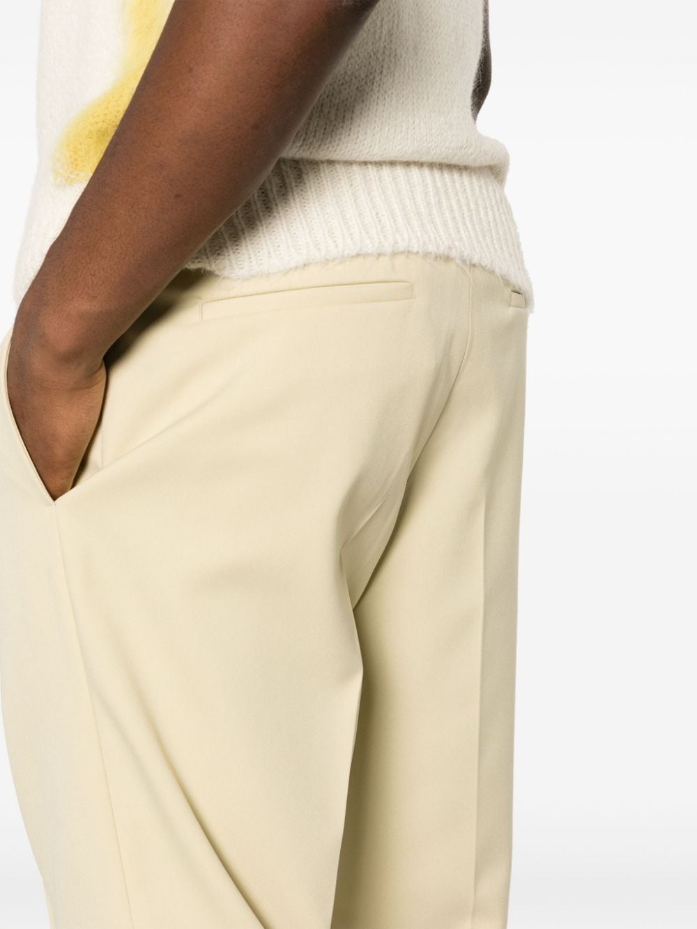 mid-rise straight-leg trousers - 5