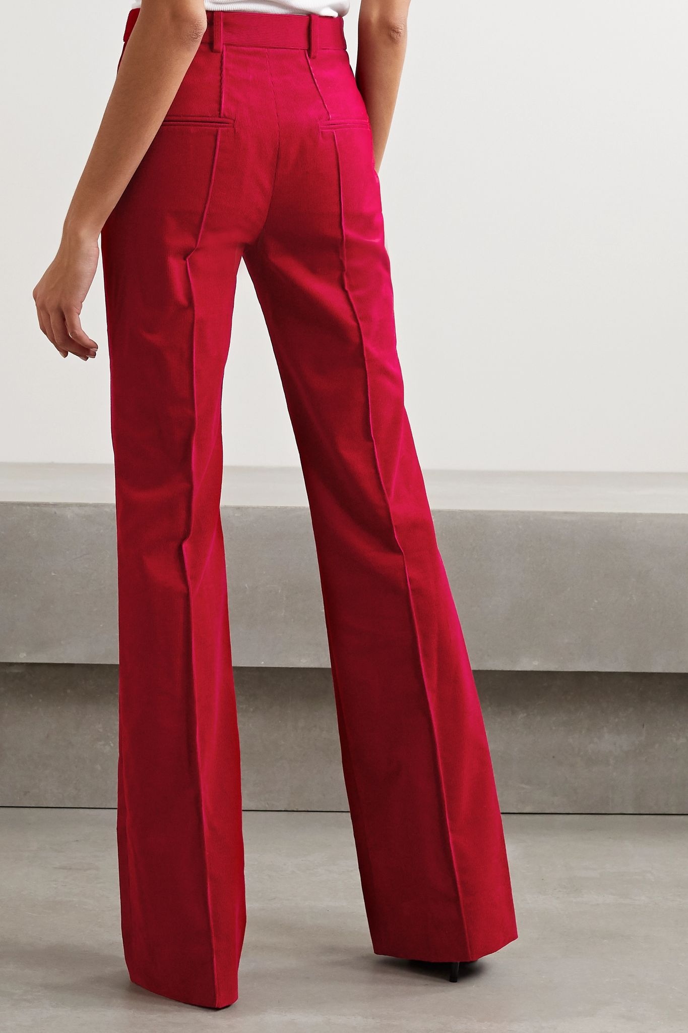 Cotton-corduroy flared pants - 6