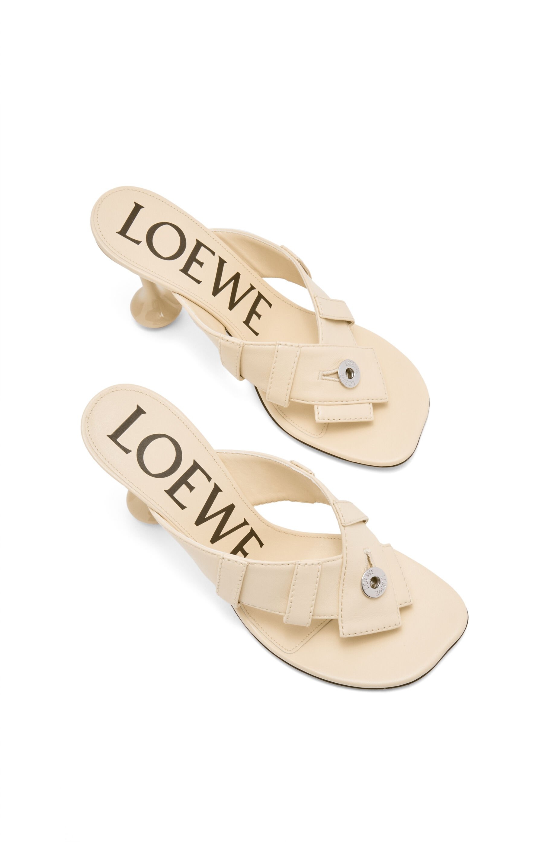 Toy Panta toe post heel sandal in lambskin - 4