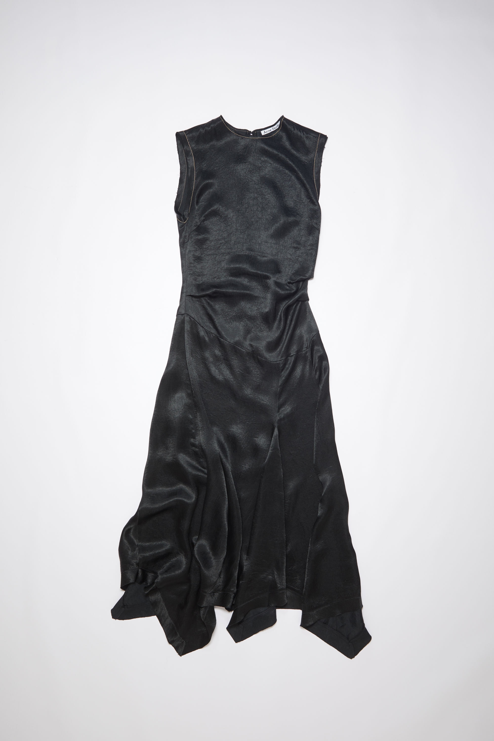 Satin dress - Black - 7