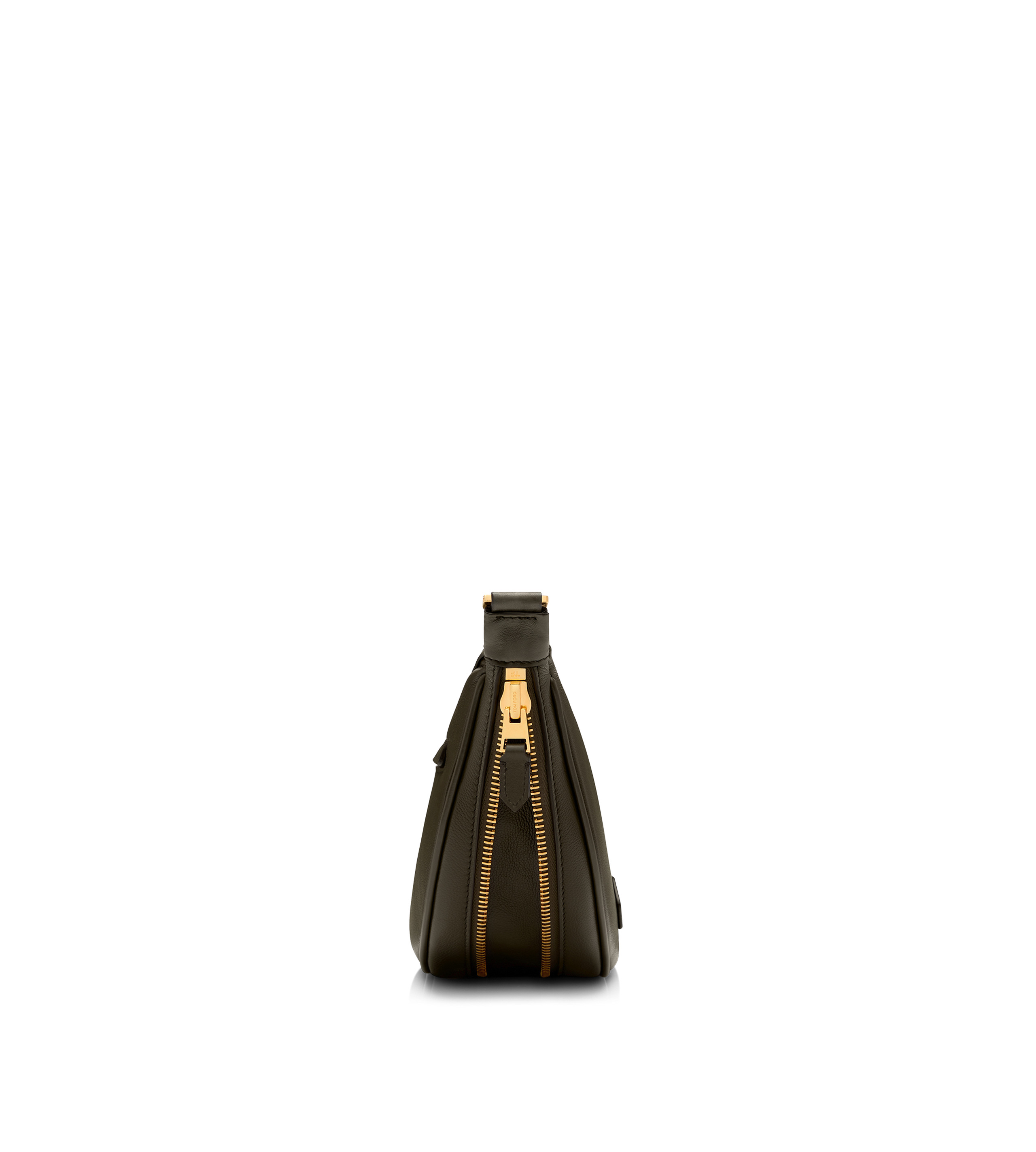 TOM FORD ZIP CRESCENT ロゴ レザー ショルダーバッグ TOM FORD ZIP CRESCENT ロゴ レザー ショルダーバッグ
