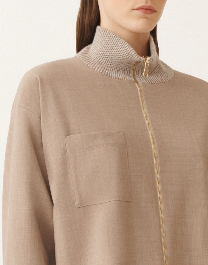 Reversible Platinum mohair jacket in lightweight wool 5