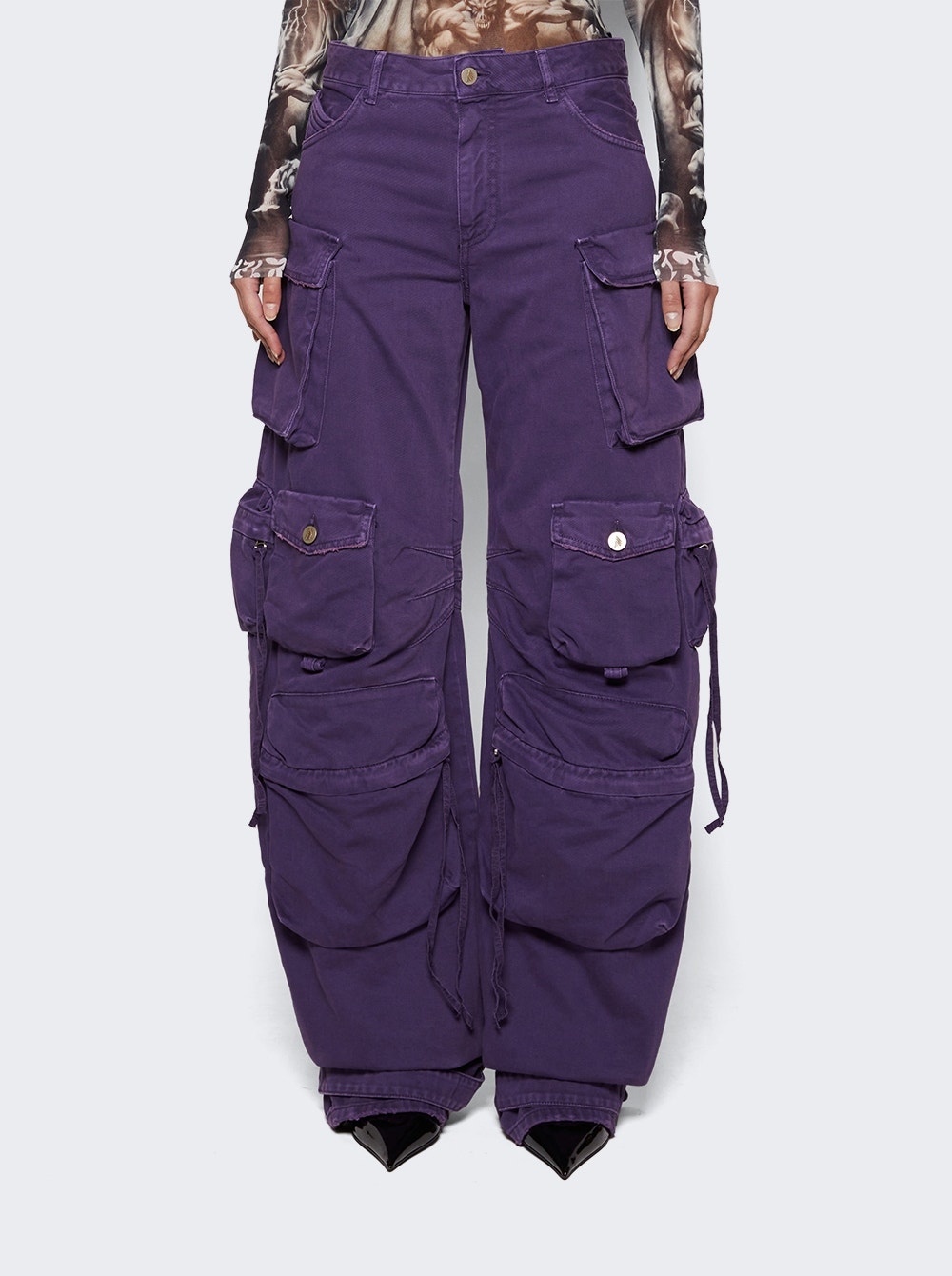 パンツ THE ATTICO 'Fern' pants Purple 250WCP00084 Fern'' purple long pants for Women | THE ATTICO®